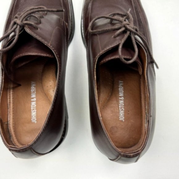 Johnston & Murphy Leather Square Toe Derby Oxford Mens 11 M EUC‎ Lace-up Shoes main image 5